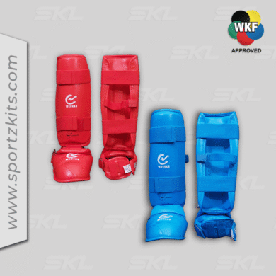 WKF Shin Guard Bundle (Red and Blue)